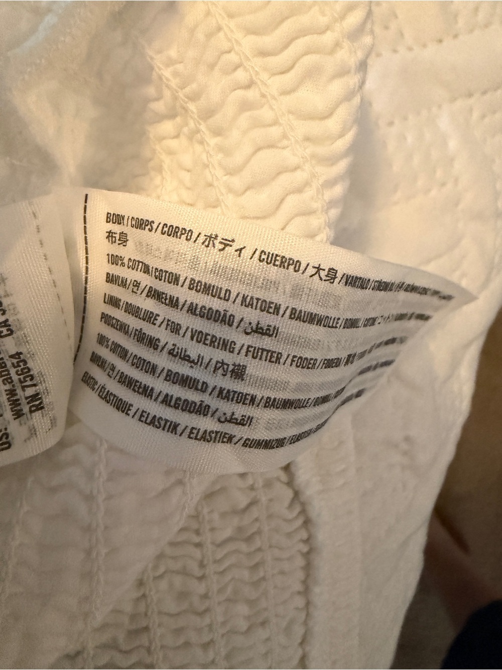 Abercrombie & Fitch | White Fully Smocked Square-Neck Puff Sleeve Summer Top - Picture 5 of 6
